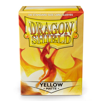 DRAGON SHIELD 100 SLEEVES STANDARD MATTE  - YELLOW (AT-11014)