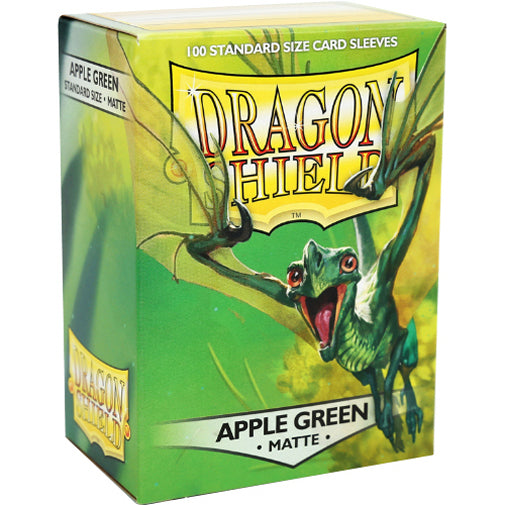 DRAGON SHIELD 100 SLEEVES STANDARD MATTE  - APPLE GREEN (AT-11018)