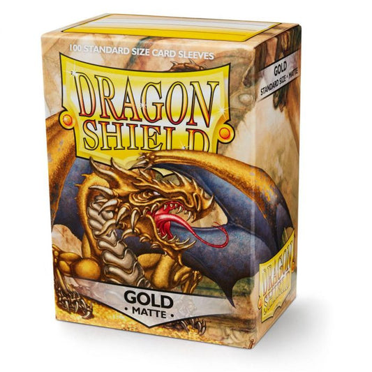 DRAGON SHIELD 100 SLEEVES STANDARD MATTE  - GOLD (AT-11006)