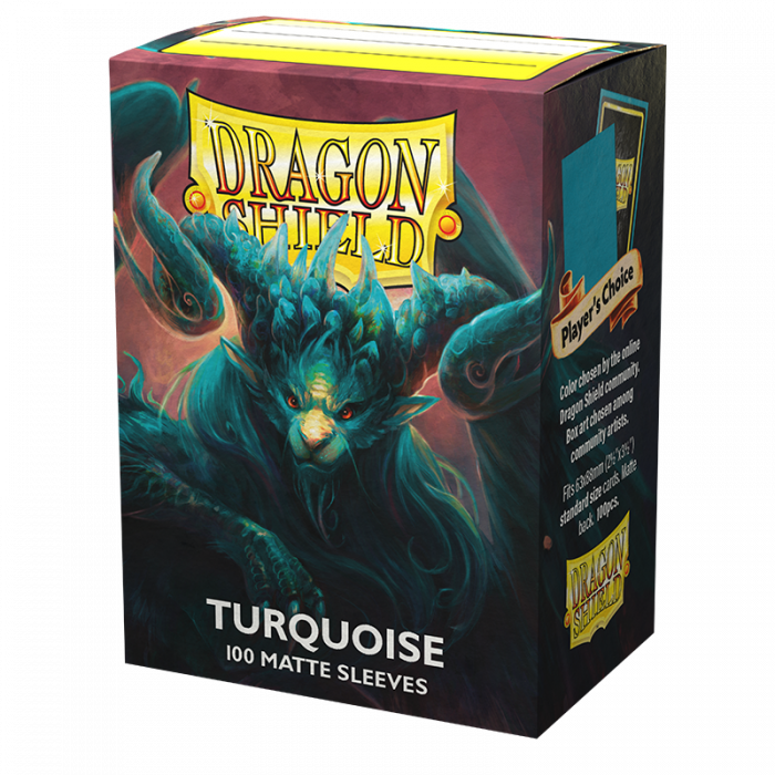 DRAGON SHIELD 100 SLEEVES STANDARD MATTE  - TURQUOISE (AT-11055)