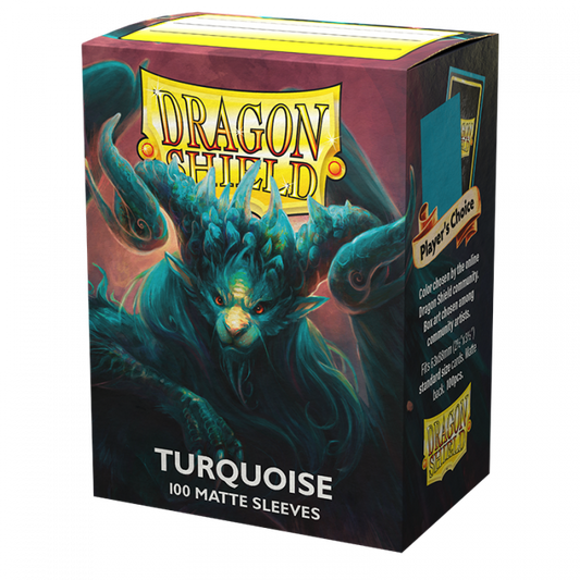 DRAGON SHIELD 100 SLEEVES STANDARD MATTE  - TURQUOISE (AT-11055)