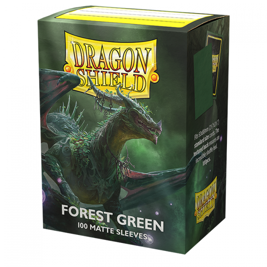 DRAGON SHIELD 100 SLEEVES STANDARD MATTE  - FOREST GREEN (AT-11056)
